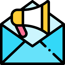 newsletter enveloppe avec haut-parleur à l'intérieur