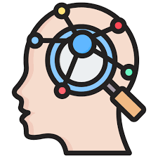 tête de profil avec le cerveau en toile d'araignéeé